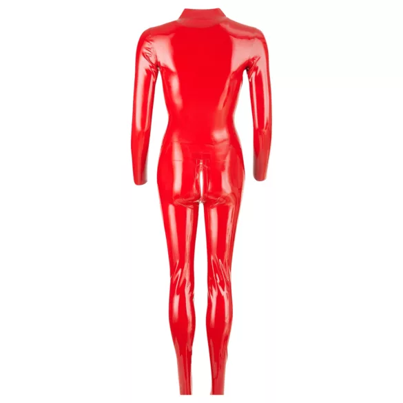 Latex sieviešu kombinezons ar garām piedurknēm (sarkans)