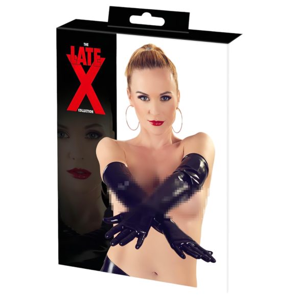 LATEX - gari, uniseksa cimdi (melni)