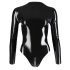 LATEX - garām piedurknēm sieviešu bodijs (melns) - M