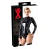 LATEX - garām piedurknēm sieviešu bodijs (melns) - 2XL