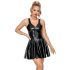 LATEX - mini kleita ar volāniem (melna)