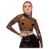LATEKSS - caurspīdīgs lateksa tops (caurspīdīgs-melns) - S-L - XL