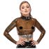 LATEKSS - caurspīdīgs lateksa tops (caurspīdīgs-melns) - S-L - XL