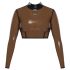 LATEKSS - caurspīdīgs lateksa tops (caurspīdīgs-melns) - S-L - XL
