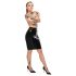 LATEX - melna lateksa vidēja garuma svārki - M