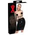 LATEX - melna lateksa vidēja garuma svārki - M