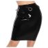 LATEX - melna lateksa vidēja garuma svārki - M