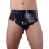 Latex vīriešu apakšbikses ar iekšēju konisku anālo dildo (melnas) - M