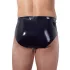 Latex vīriešu apakšbikses ar iekšēju konisku anālo dildo (melnas) - M