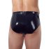 LATEX - vīriešu apakšveļa ar konisku anālās lodītes rotaļlietu (melna) - XL