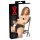 LATEX - sieviešu biksītes ar 2 uzpūšamām iekšējām dildo (melna)