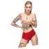 LATEX - apakšveļa ar reālistisku sarkanu dildo
