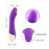 Mrow Real Lover - akumulators, ūdensdrošs reālistisks vibrators (violets)