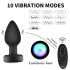 Mrow - mirdzošs, radiovadāms anālais vibrators (melns)