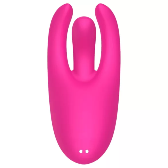 Mrow - klitora stimulators ar 3 zariem, uzlādējams vibrators, rozā