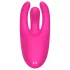 Mrow - klitora stimulators ar 3 zariem, uzlādējams vibrators, rozā