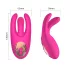 Mrow - klitora stimulators ar 3 zariem, uzlādējams vibrators, rozā