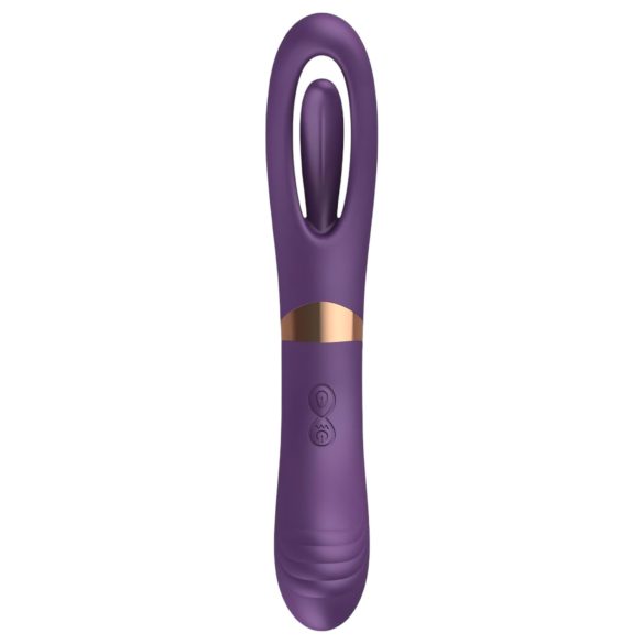 Funny Me Dual - vibrators ar mēli un klitora stimulāciju, uzlādējams, violets