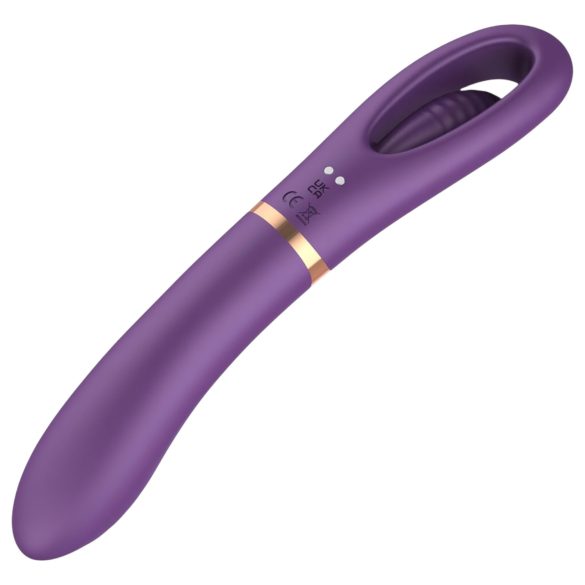 Funny Me Dual - vibrators ar mēli un klitora stimulāciju, uzlādējams, violets