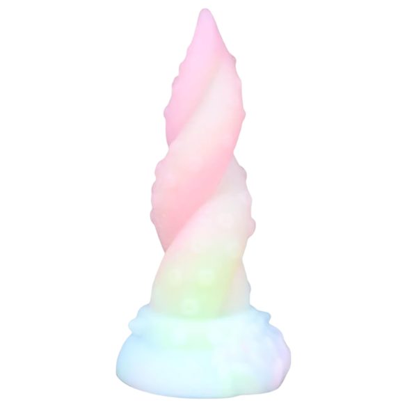 OgazR Kraken - spirālveida astoņkāja dildo - 18 cm (varavīksne)