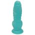 OgazR Jūras Čūska - rievots dildo - 17 cm (zils-balts)