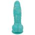 OgazR Jūras Čūska - rievots dildo - 17 cm (zils-balts)