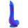 Inkipus - silikona dildo ar sēkliniekiem 18cm zils-rozā