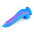 Inkipus - silikona dildo ar sēkliniekiem 18cm zils-rozā