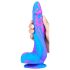 Inkipus - Sēklinieku silikona dildo - 18cm (zils-rozā)