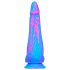 Inkipus - Sēklinieku silikona dildo - 18cm (zils-rozā)