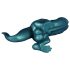 Savvaļas Dino - silikona dildo 26 cm (tirkīzzils)