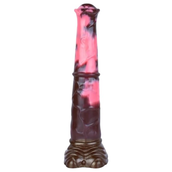 Varenis Zirga Spēks - silikona dildo 24cm (brūns-rozā)