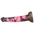 Varenis Zirga Spēks - silikona dildo 24cm (brūns-rozā)