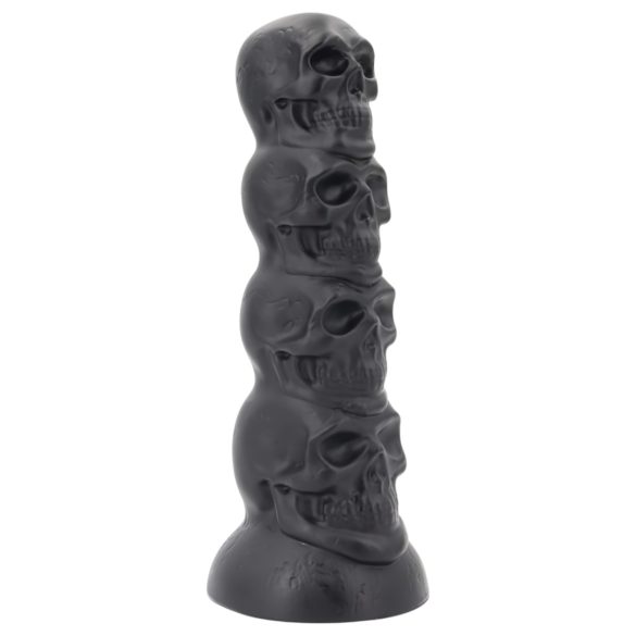 Galvaskausa dildo - 22 cm (melns)