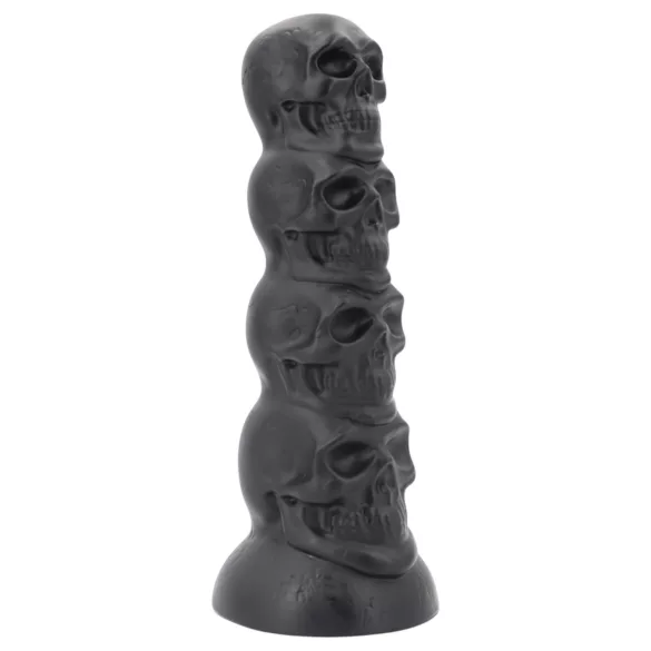 Topped Monster - galvaskausa dildo - 22 cm (melns)