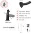 Strap-on-me Metālisks Spīdums M - ādas draudzīgs dildo (metāliska rozā)