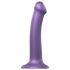 Strap-on-me Metāliska Spīduma M - ādai draudzīgs dildo (metāla violets)