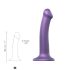Strap-on-me Metāliska Spīduma M - ādai draudzīgs dildo (metāla violets)