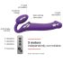 Strap-on-me M - bezsiksnas stiprināms vibrators (violets)