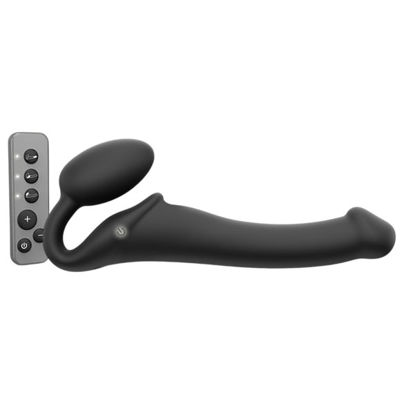 Strap-on-me M - uzvēršams vibrators - vidējs (melns)