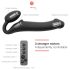 Strap-on-me M - uzvēršams vibrators - vidējs (melns)