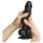 Strap-on-me L - divkārtējs piesūcekņa dildo (melns)