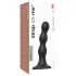 Strap-on-me Bumbas M - lodveida piesūcekņu dildo (melns)