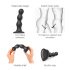 Strap-on-me Bumbas M - lodveida piesūcekņu dildo (melns)