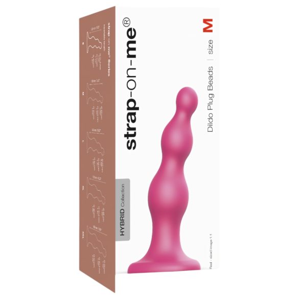 Strap-on-me Pērlīšu Dildo M ar Piestiprinājumu (rozā)