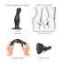 Strap-on-me Curvy S - viļņains, piesūceknis dildo (melns)