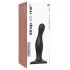Strap-on-me Curvy S - viļņains, piesūceknis dildo (melns)