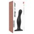 Strap-on-me Curvy M - viļņveida piesūcekņa dildo (melns)