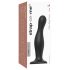 Strap-on-me Lielizmēra viļņotais dildo ar piesūcekni (melns)