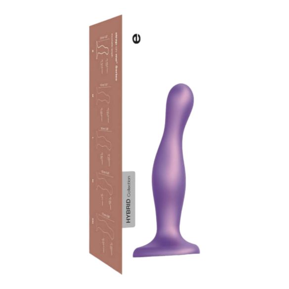 Strap-on-me Curvy M - viļņveida, piesūcekņa dildo (violets)